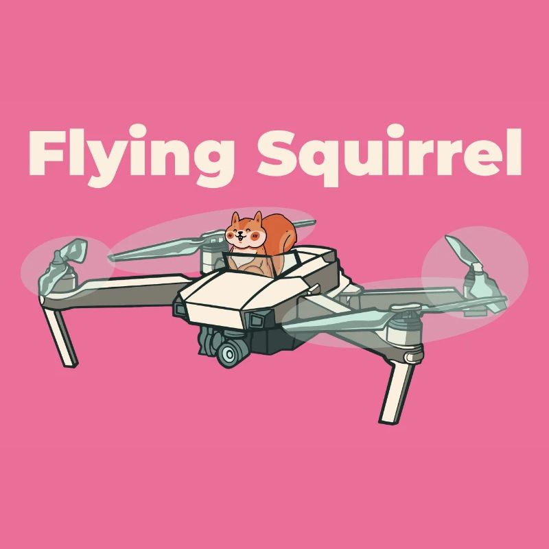 Flying squirrel - squirrel in quadcopter