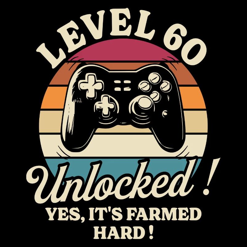 Player Level 60 Anniversary Gamer 60 Years