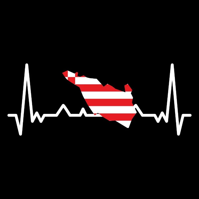 Drapeau de Brême Battement de cœur Drapeau de Brême ECG Pulse