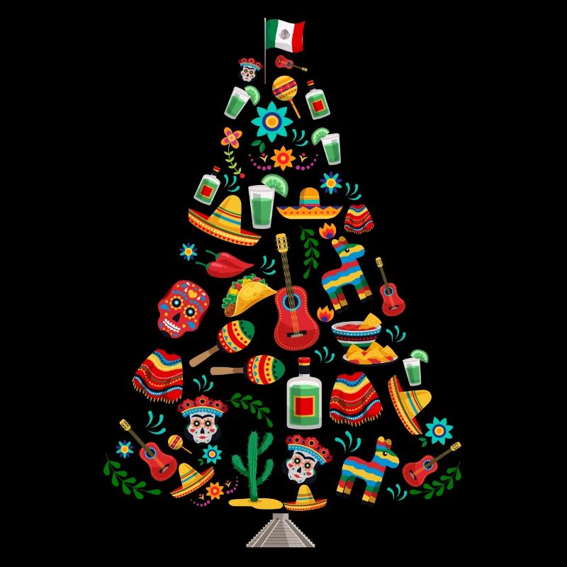Arbre de Noël mexicain, tacos