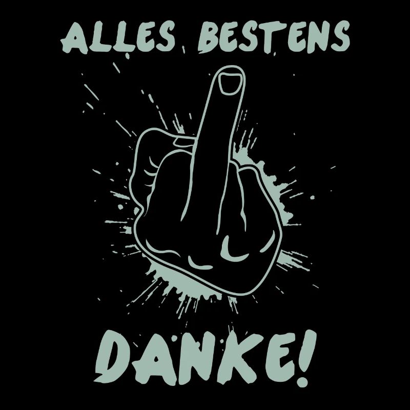 Misanthrop Mittelfinger mit Stinkefinger