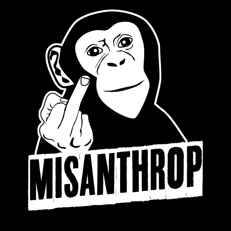 Misanthrop Affe Menschenhasser