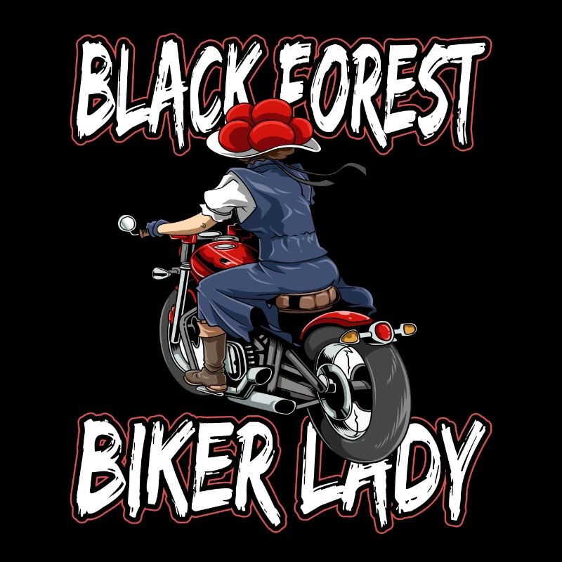 Black Forest Biker Lady Schwarzwald Motorrad
