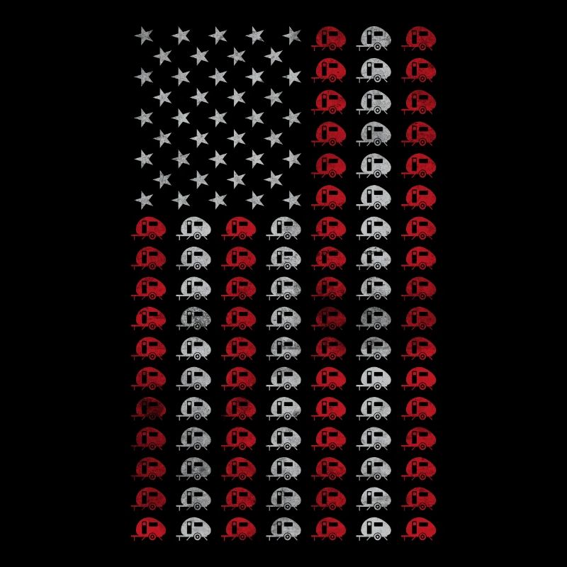 Caravan RV Camping 4. Juli American Flag Geschenk