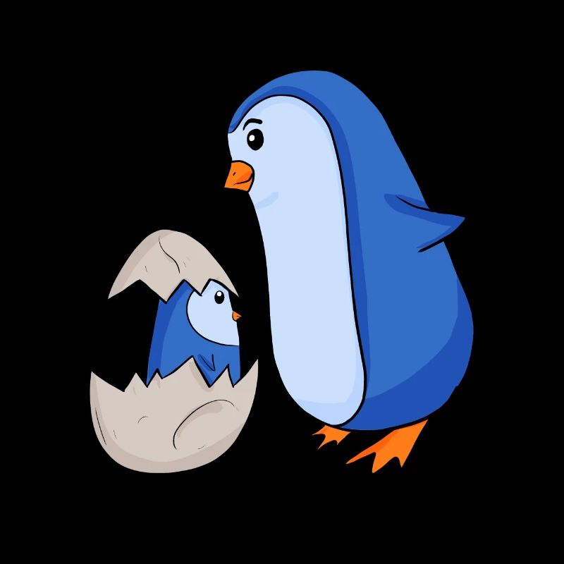 Pingouin avec Bébé Pingouin