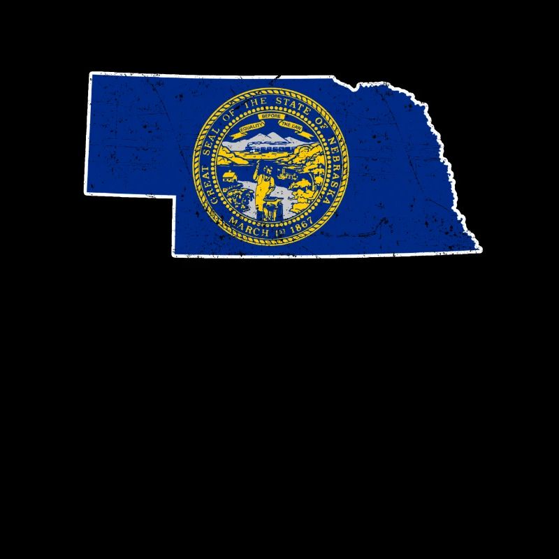 Land Map America US State Distressed Nebraska