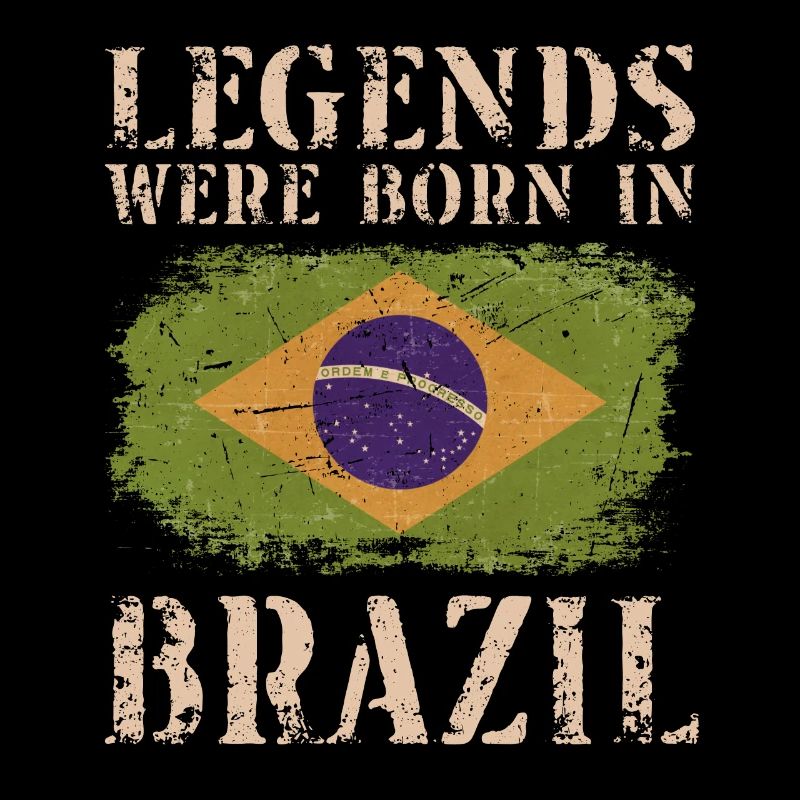 Vintage Design Drapeau Brésilien Brésil