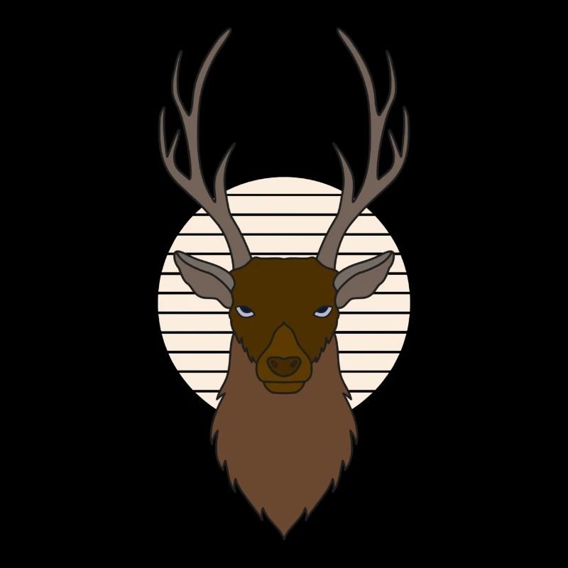 Bois de cerf rouge avec des bois de cerf