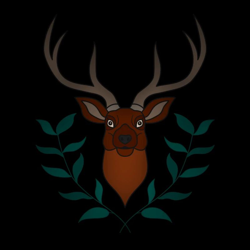 Bois de cerf rouge avec des bois de cerf