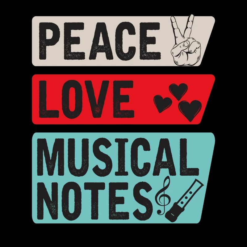 Peace Love Instruments de notes de musique