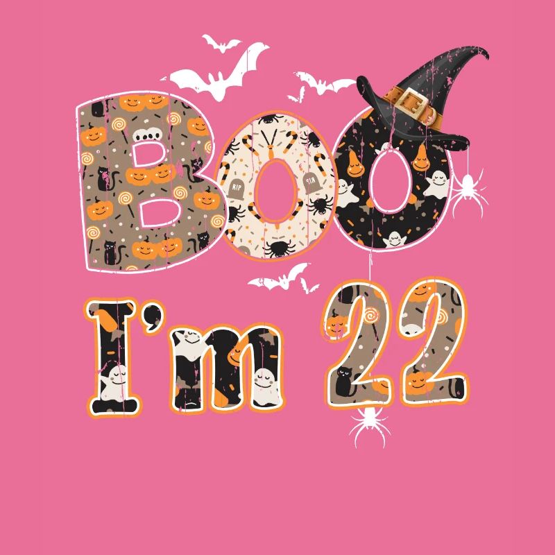 Halloween Pattern Ghost Creatures Naissance Age 22