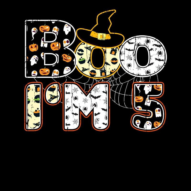 Halloween Pattern Spider Creatures Birth Age 5