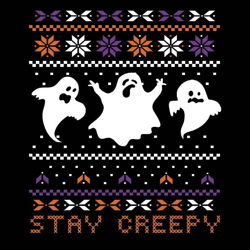 Stitch Pattern Créatures fantômes Halloween effrayant