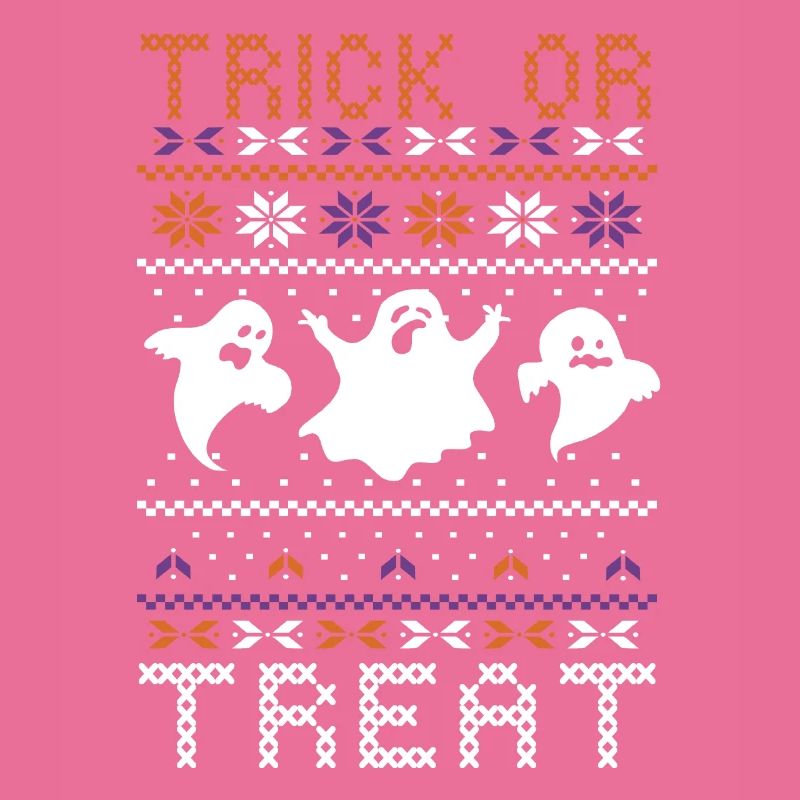 Stitch Pattern Ghost Creatures Trick Halloween