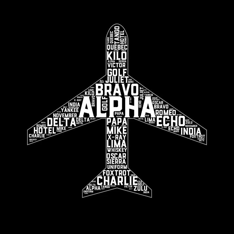 Full Phonetic Alphabet Flugzeug Pilot ipa Geschenk