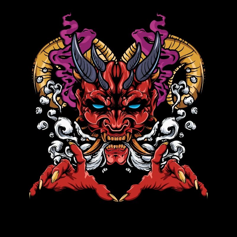 Devil Demon Retro Horror Scary Halloween