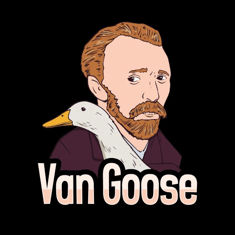 Künstler Vincent Van Gogh mit einer Gans