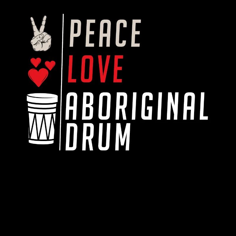 Peace Love Aboriginal Drum Instrument