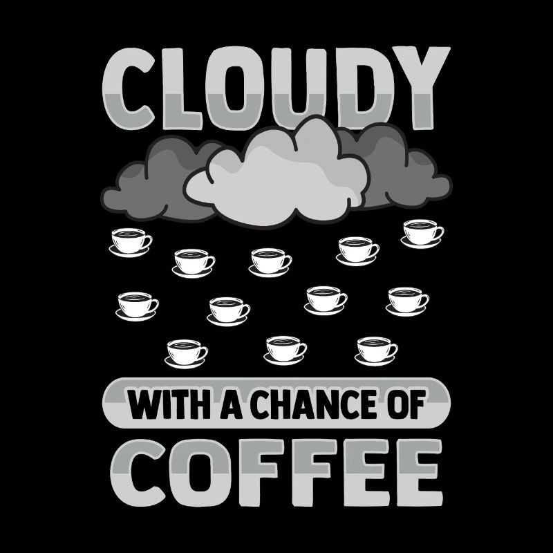 Nuageux avec une chance pour la conception de café