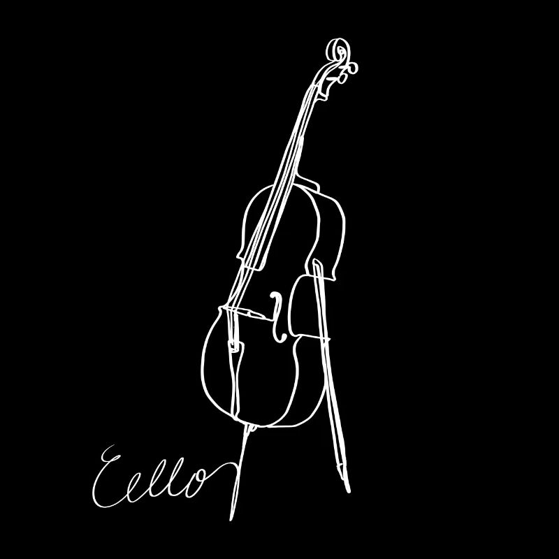 Violoncello Oneline Art - Violoncello Musicista Violoncello Violoncello