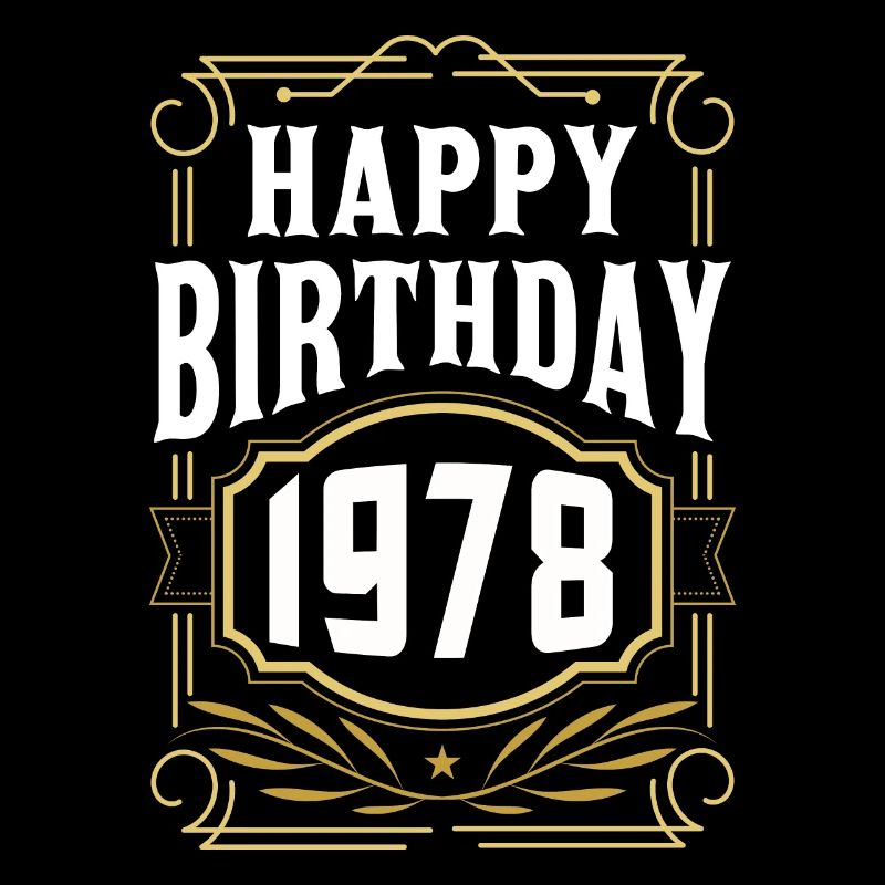 1978 Cadeau d’anniversaire Bursdag vintage