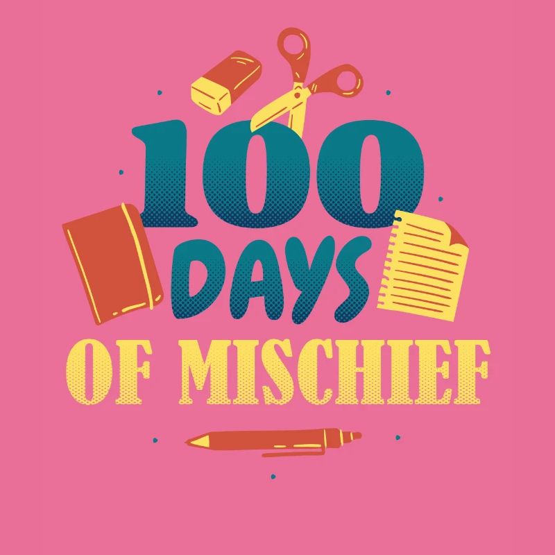 Bücher Stift 100. Tag des Unfugs 100 Tage Schule