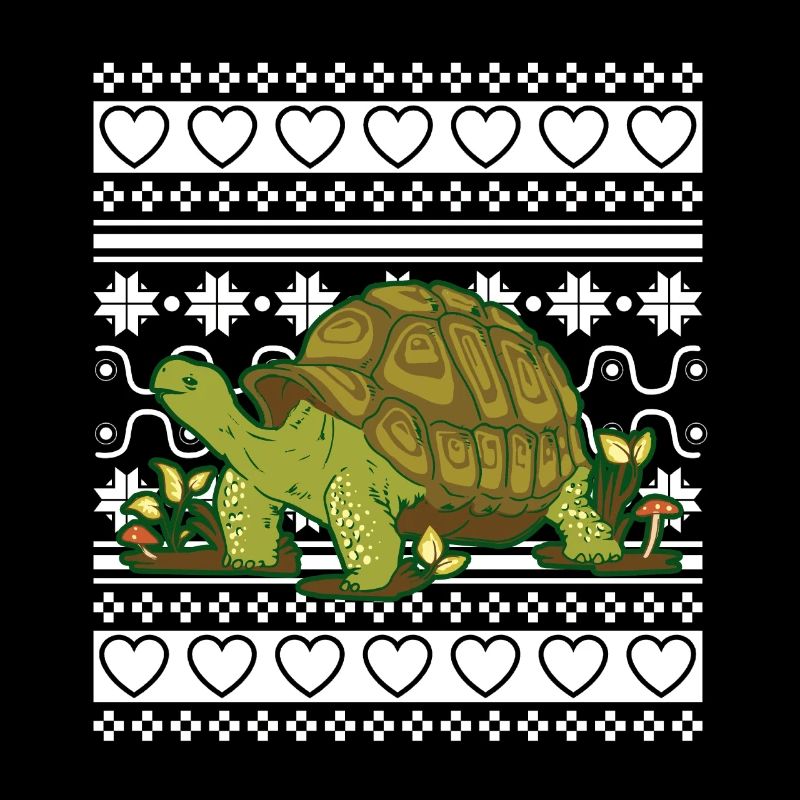 Pull de Noël moche Tortue de Noël