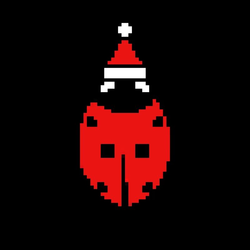 Ladybug pixelated Christmas - Funny