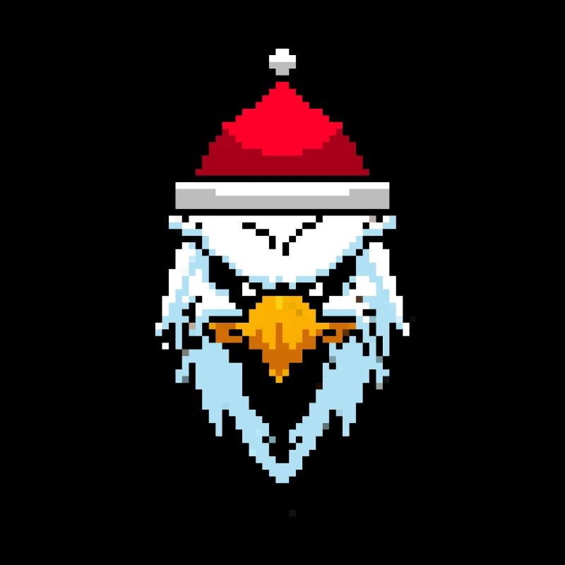 Eagle pixelated Christmas - Funny eagles