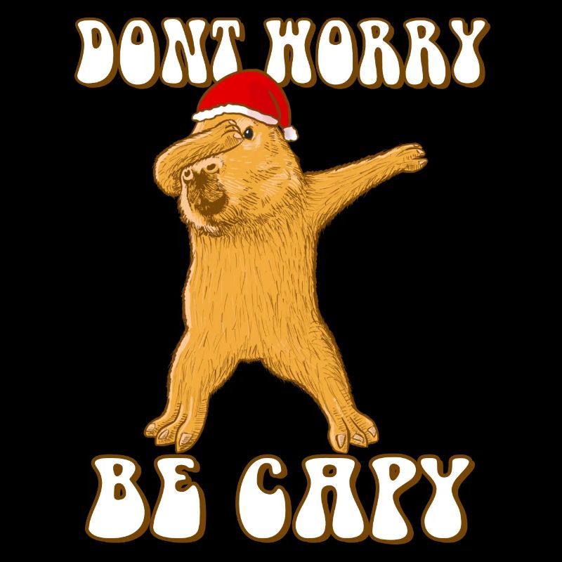 Capybara dabbing Weihnachten