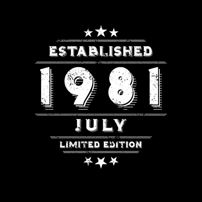 Geburtstag im Juli 1981 - July