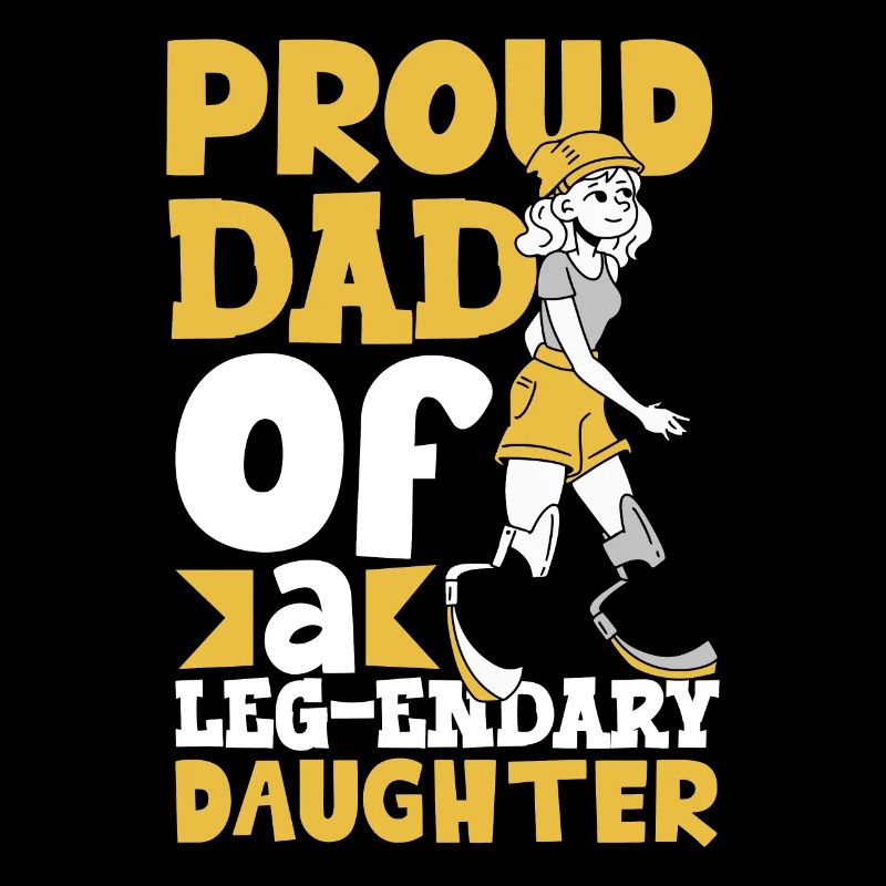 Proud father - prosthetic leg