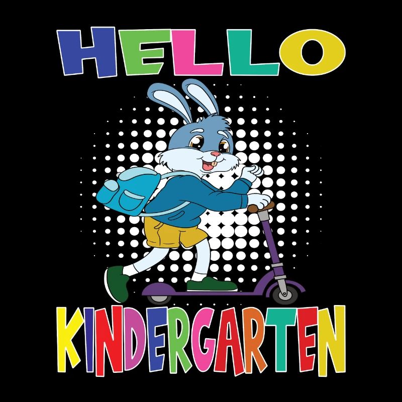Hello Kindergarten Rabbit With Scooter