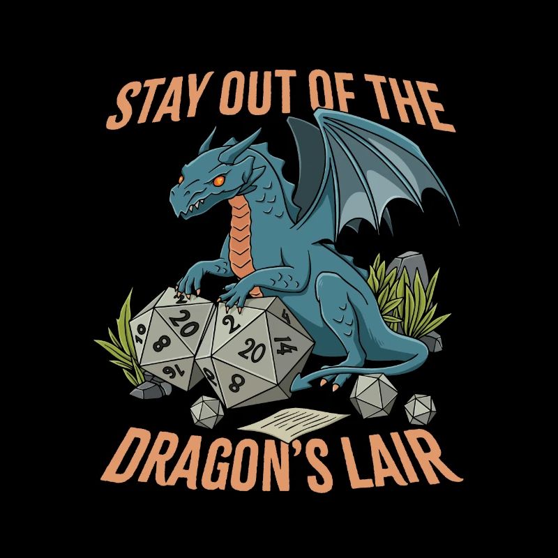 RPG Dragon D20 Cube Design pour un RPG GAMER