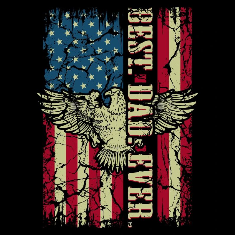 Meilleur père jamais Drapeau américain Drapeau américain Drapeau américain Eagle Drôle