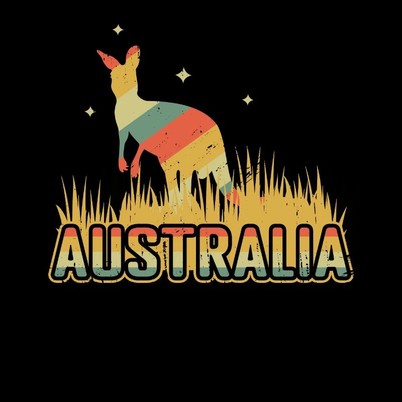 Kangaroo Australia Retro Australia Day Australia