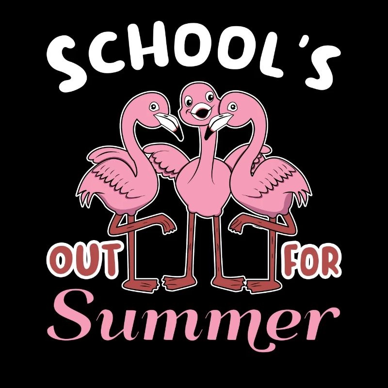 Flamingo Bye Schools Out Happy Last Class Summer