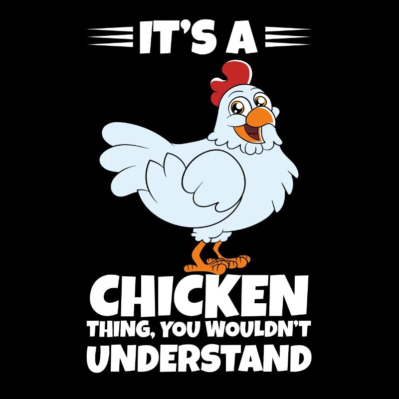 Lustiger Hühner Spruch Huhn