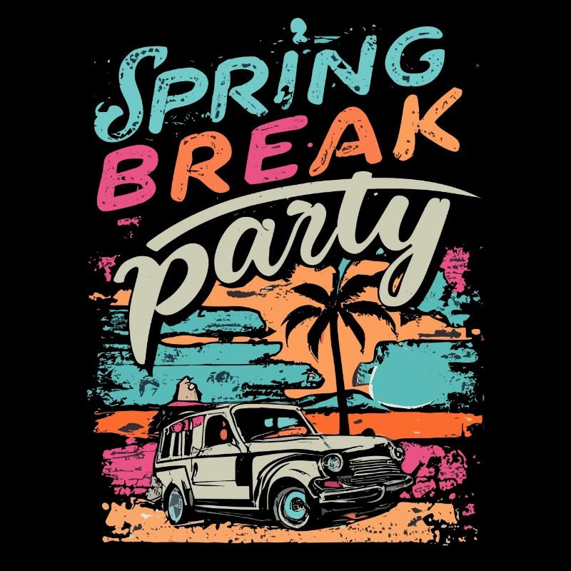 Spring Break Holiday Retro Vintage