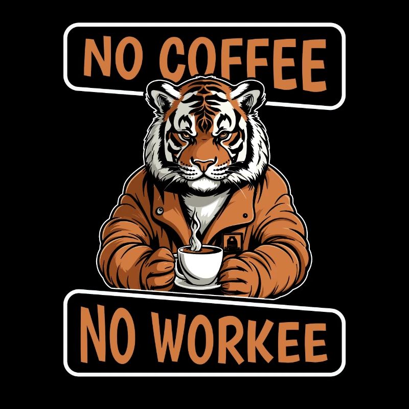 Kaffee Cafe Tiger Pas de café Pas de Workee