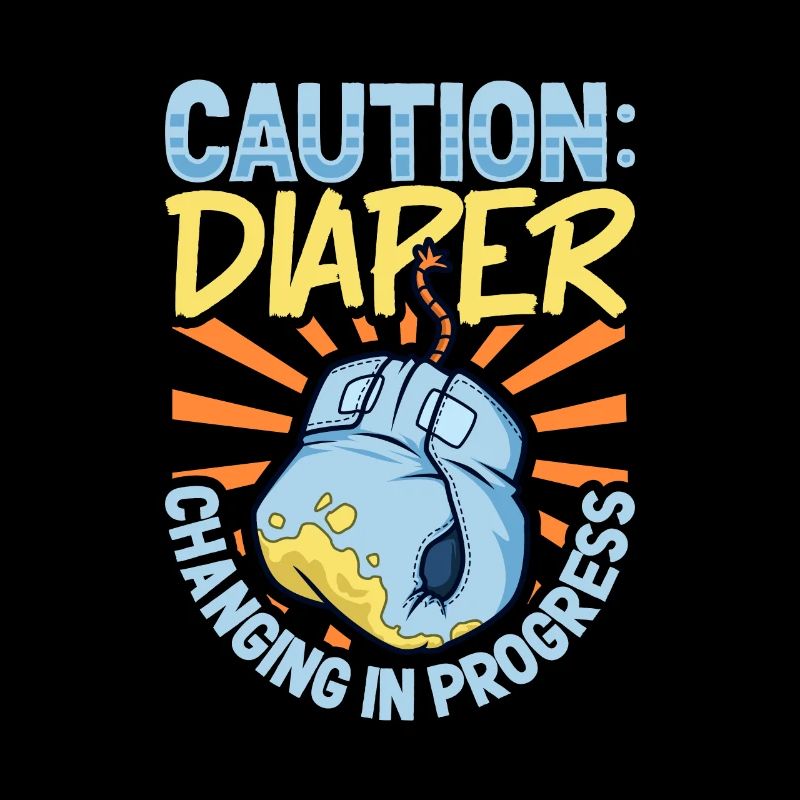 Diaper change in progress - diaper change