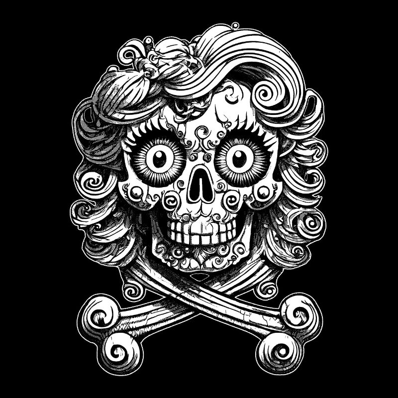 Os bouclés : Chemise de tatouage de crâne décontractée
