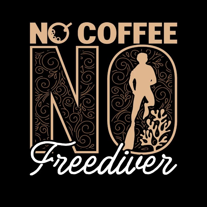 Plongée en apnée Pas de café Pas de plongée profonde Amateur de café