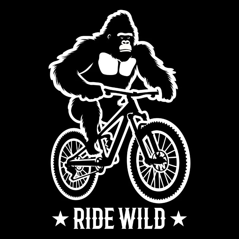 Gorilla Biker Mountain Biker E-Biker Drôles d’animaux