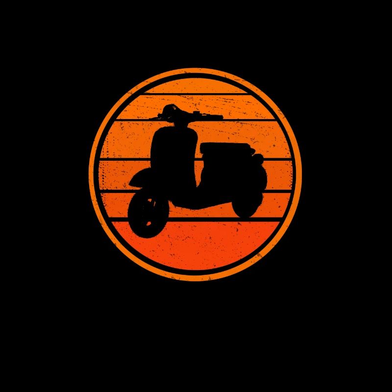 Retro Motorroller Mofa Roller Rollerfahrer Vintage