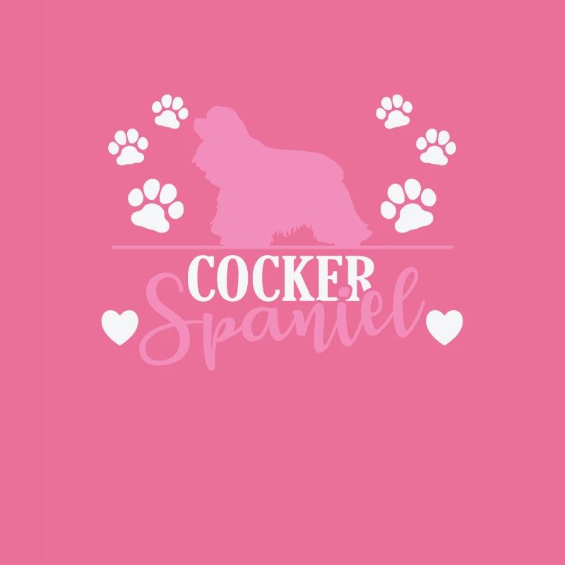 Cocker Spaniel avec empreinte de patte