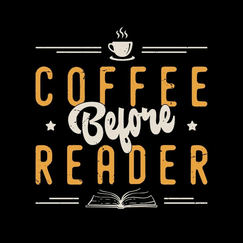 Reader Coffee avant les lecteurs de Bookworm Coffee Lover