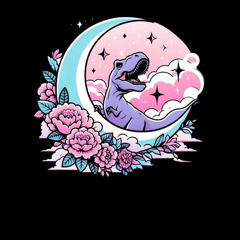 Pastell Goth T-Rex Kawaii Ästhetischer Gruseliger