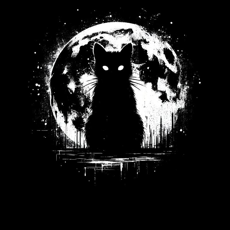 Creepy Goth Cat, Horror Cat, Weirdcore Cat