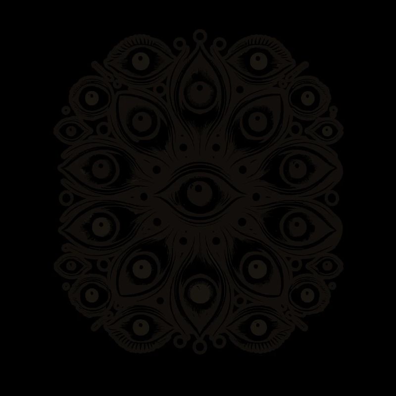 Spooky Ghosts Eyes Dark Halloween Design